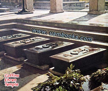 Nazi Ehrentempel Muenchen, Nazi Putsch martyr coffins